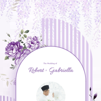 Purple Flower Wedding Invitation Concept