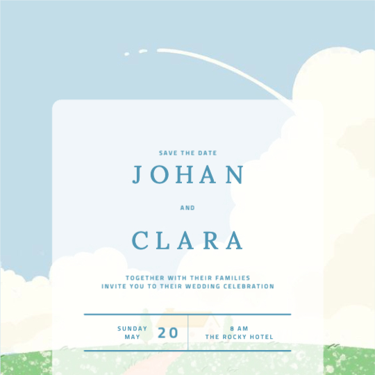 Ghibli style #2 wedding invitation concept